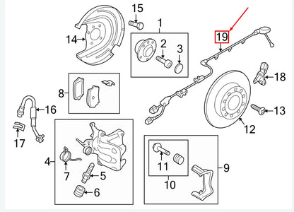 NEW VW GOLF VII 5G MK7 FRONT RIGHT ABS SENSOR WIRING HARNESS 5G0927904BB