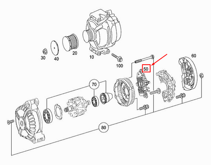 NEW MERCEDES-BENZ SLK R172 ALTERNATOR REGULATOR SWITCH A0041544006 ORIGINAL