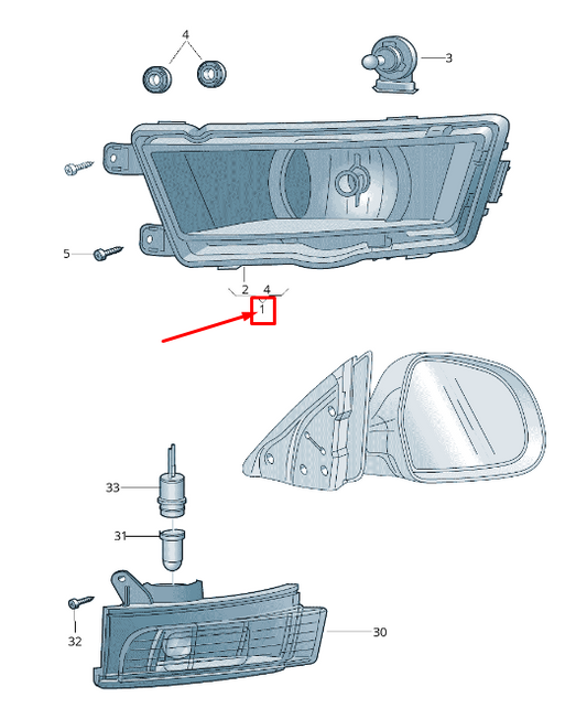 new skoda rapid nh front left fog light 5ja941699d original