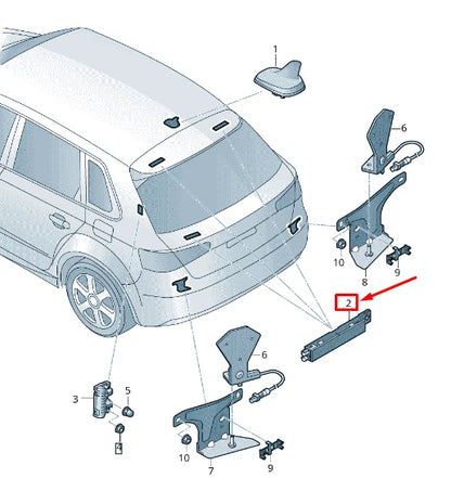 NEW AUDI RS3 LEFT UPPER ANTENNA AMPLIFIER 8V4035225H