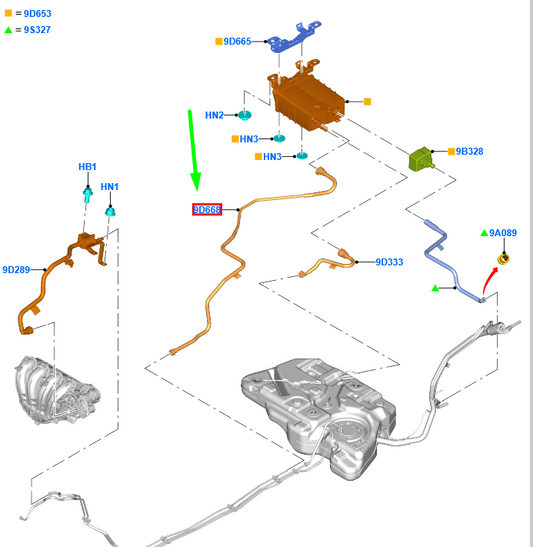 new ford galaxy mk3 fuel vapour system tube assy 2503676 original