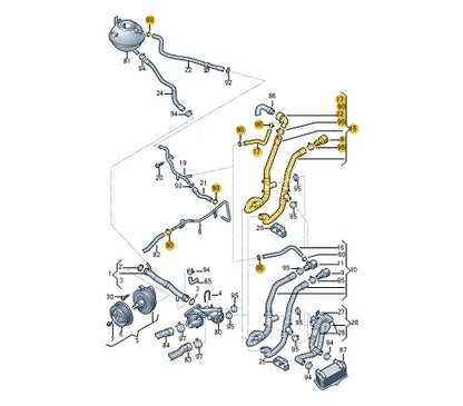 NEW VOLKSWAGEN TIGUAN 5N COOLANT HOSE W RELEASE COUPLING 5N0122157AR