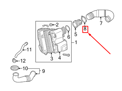 new volkswagen eos air intake pipe clamp n90785901 original