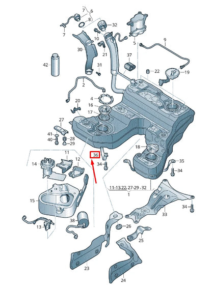 NEW AUDI A8 4H RIGHT FUEL TANK TENSIONING STRAP 4H0201654B