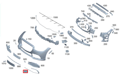 NEW MERCEDES-BENZ S W223 FRONT BUMPER LEFT TRIM STRIP A2238854200 ORIGINAL