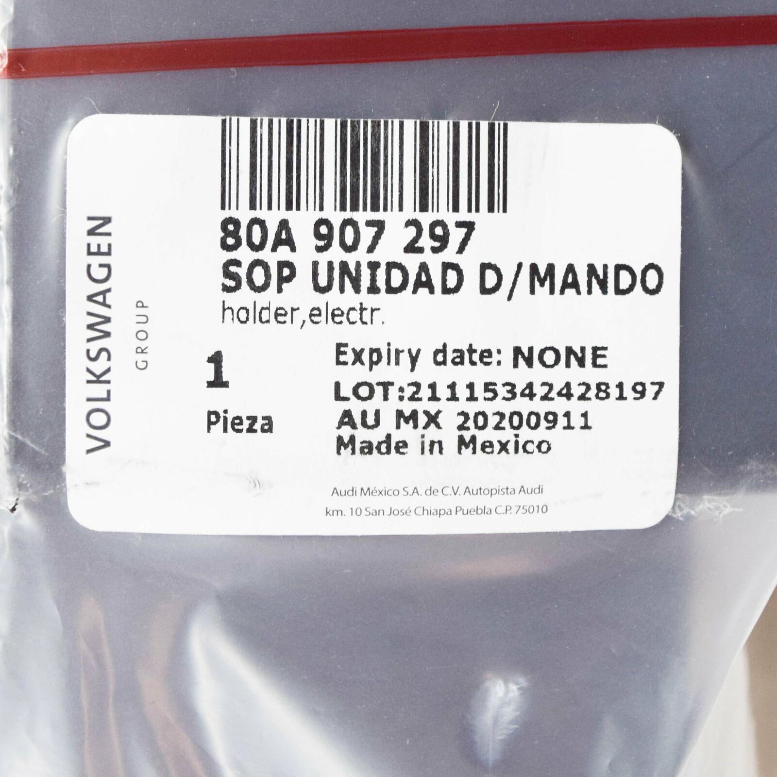 NEW AUDI Q5 FY REAR PARKING AID SYSTEM CONTROL MODULE BRACKET 80A907297 ORIGINAL