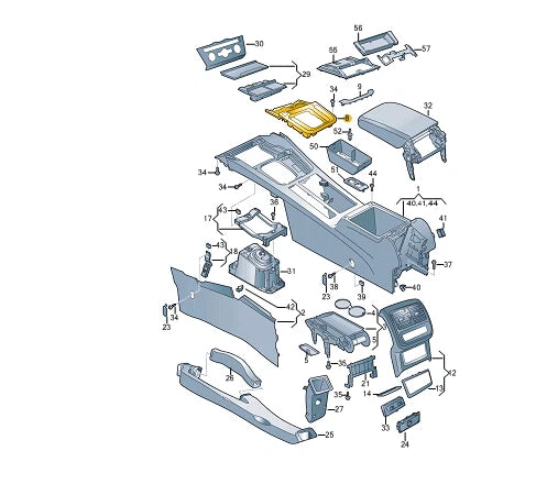 NEW VW PASSAT B8 GEAR SHIFTING LEVEL PLASTIC TRIM LHD 3G1864263DYI2 ORIGINAL