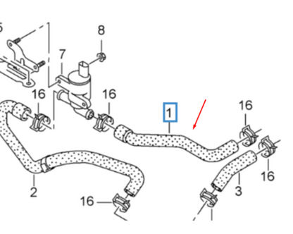 new audi a5 8t coolant pipe hose lhd 8k1819374e 2015 original