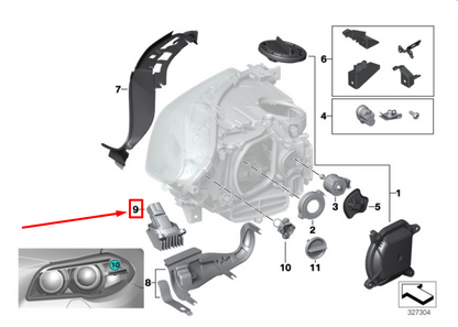new bmw 5 f10 led angel eye module 7343876 63117343876 original