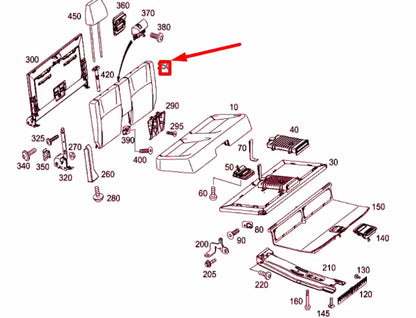 NEW MB E W212 REAR SEAT BACKREST CUSHION PANEL A21293003629D88 ORIGINAL