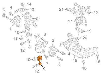 NEW AUDI Q7 4M LEFT ENGINE MOUNT PART 4M0199869AM ORIGINAL