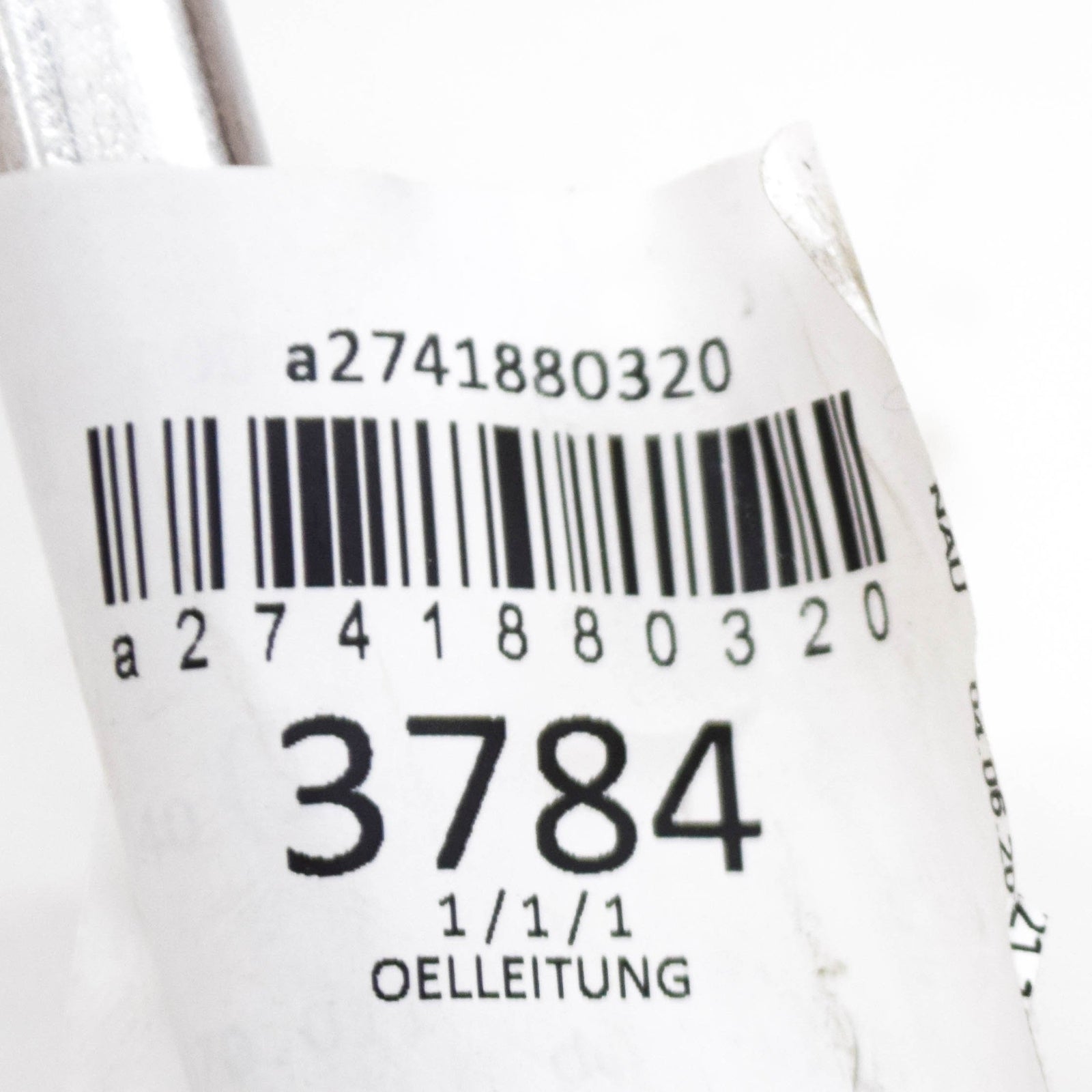 NEW MB E-CLASS COUPE C207 OIL HOSE PIPE A2741880320 2.0 PETROL ORIGINAL