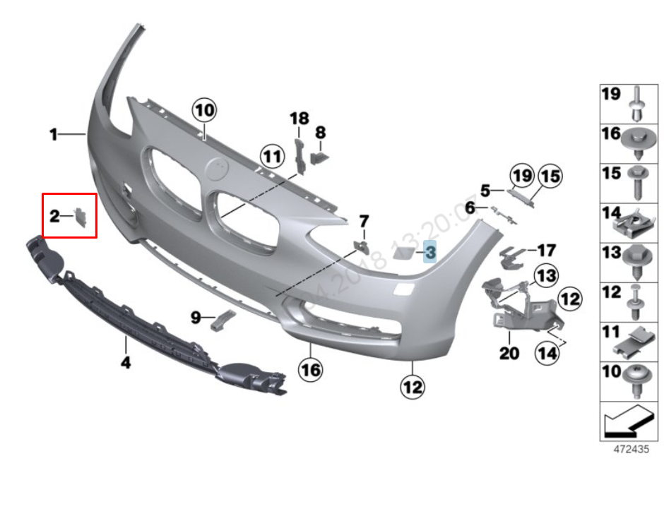 new bmw 2 f22 front bumper tow eye hook cover 51117391808 7391808 2015 original