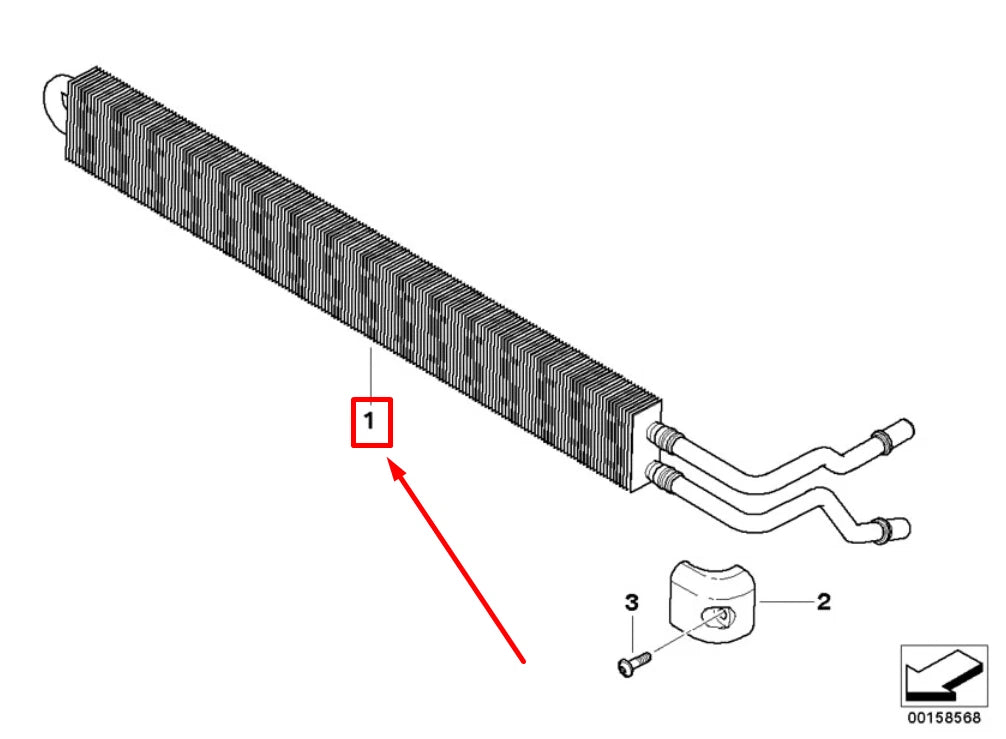 NEW BMW X5 E70 POWER STEERING OIL COOLER 17217601738 7601738 ORIGINAL