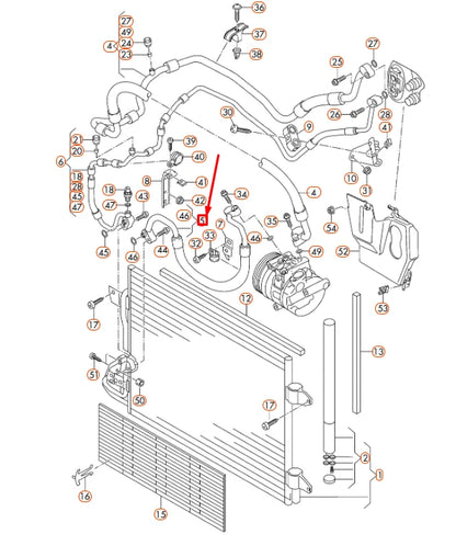 NEW AUDI A3 8P A/C REFRIGERANT HOSE 1K0820721BK ORIGINAL