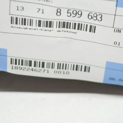 NEW BMW 5 G30 AIR INTAKE TUBE DUCT 13718599683 8599683 ORIGINAL