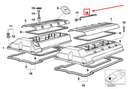 new bmw x5 e53 engine coil earth strap wire 11121736201 1736201 original
