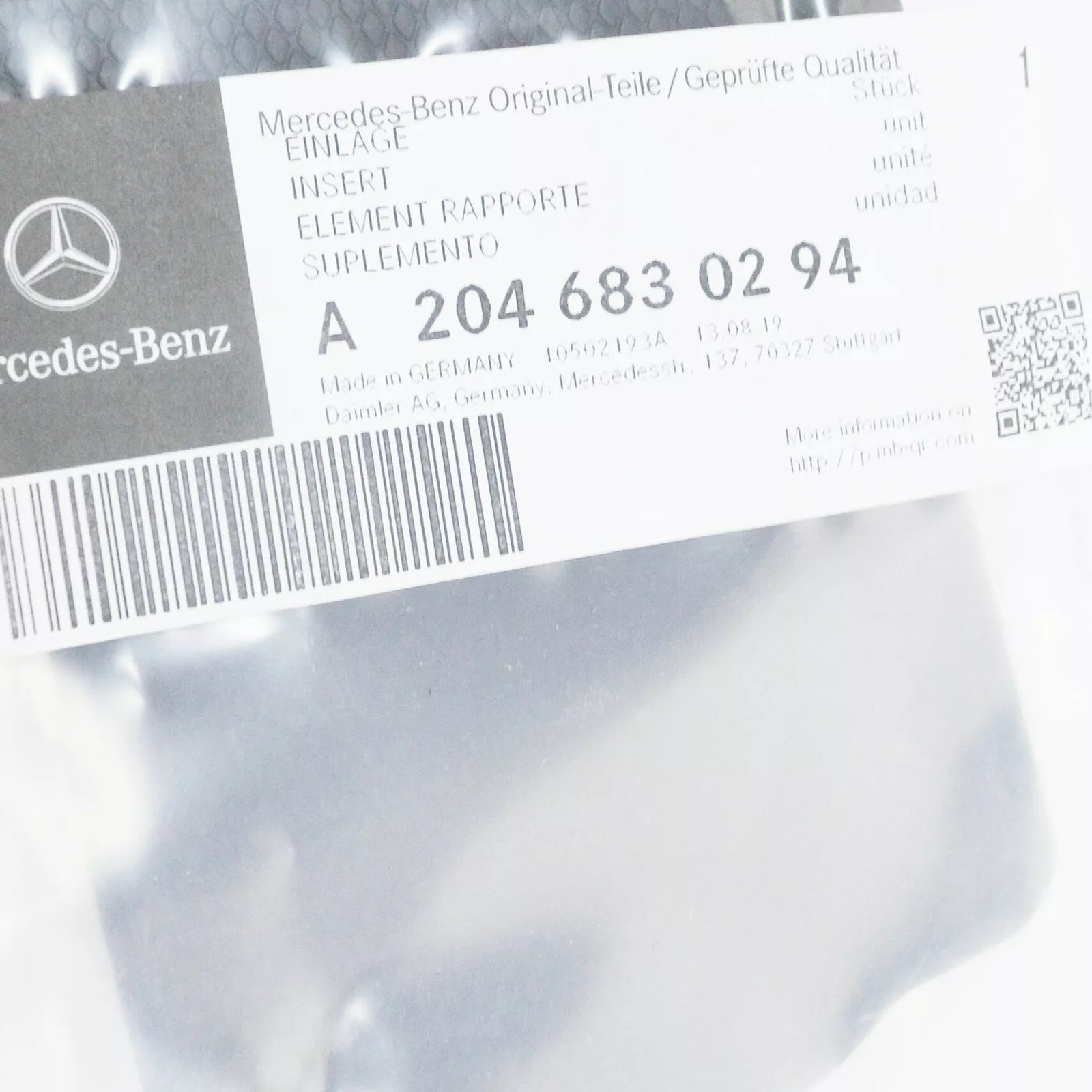 NEW MERCEDES-BENZ C W204 CENTER CONSOLE INSERT LHD A2046830294 ORIGINAL