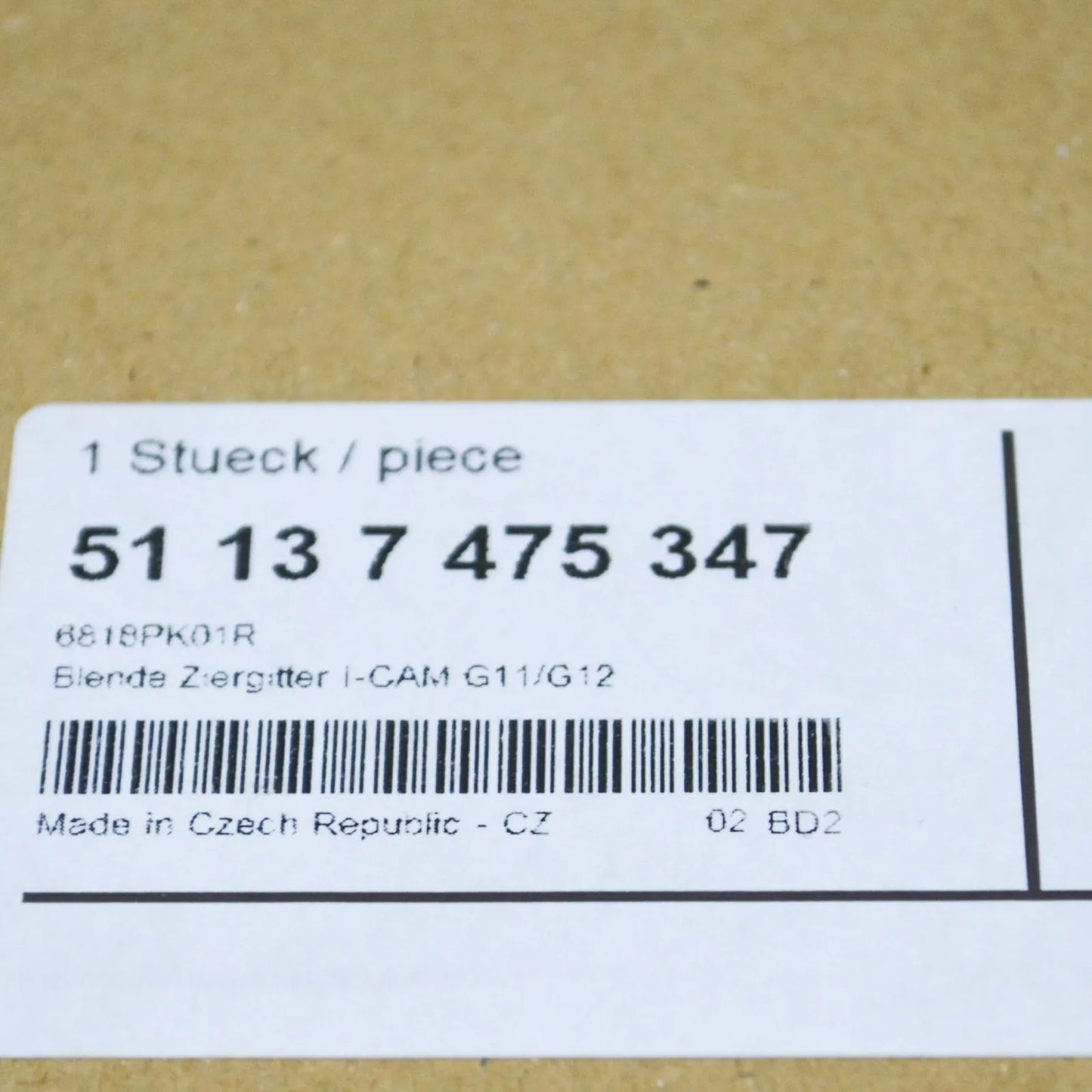 NEW BMW 7 G11 G12 FRONT BUMPER KIDNEY GRILLE I-CAM TRIM 51137475347 ORIGINAL