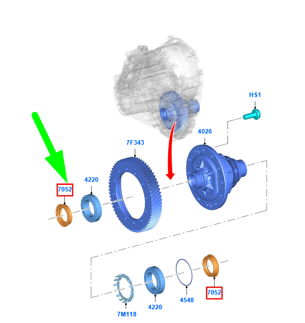 new ford transit mk4 driveshaft oil seal assy 1490305 8c1r-3k169-aa original