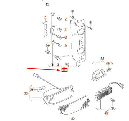 NEW VW CRAFTER 2F MK1 REAR LEFT TAILLIGHT 2E0945095