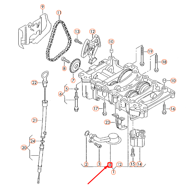 NEW AUDI A3 8P ENGINE OIL PUMP PICKUP TUBE 06F115251A ORIGINAL