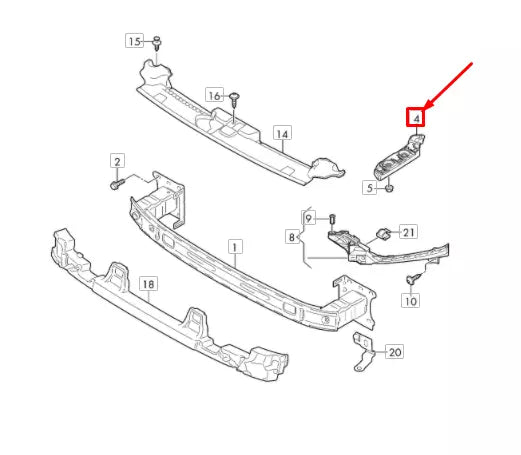 NEW AUDI A1 GB FRONT BUMPER CARRIER LEFT GUIDE PROFILE 82A807183