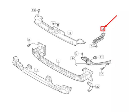 NEW AUDI A1 GB FRONT BUMPER CARRIER LEFT GUIDE PROFILE 82A807183