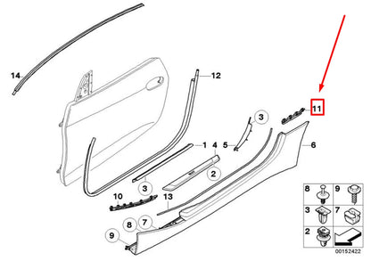 NEW BMW Z4 ROADSTER E85 REAR RIGHT SILL SUPPORT 51717034028 7034028 ORIGINAL