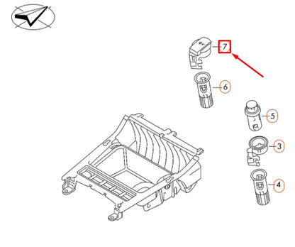 NEW VWOLKSWAGEN GOLF MK6 CABRIO LIGHTER SOCKET COVER 1K0919341M9B9 ORIGINAL