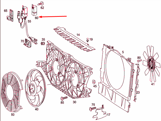 NEW MERCEDES-BENZ VITO W639 ELECTRIC FAN RELAY A9065451301 ORIGINAL