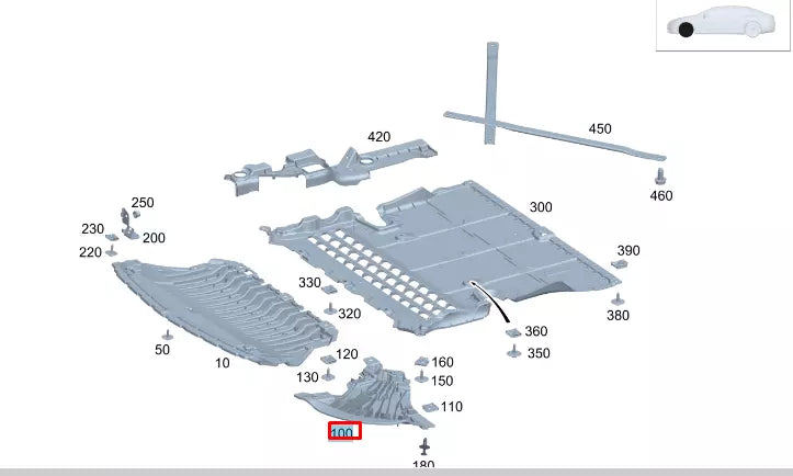 NEW MERCEDES-BENZ EQS V297 FRONT LEFT UNDERBODY COVER A2975200700 ORIGINAL