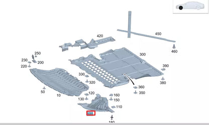 NEW MERCEDES-BENZ EQS V297 FRONT LEFT UNDERBODY COVER A2975200700 ORIGINAL