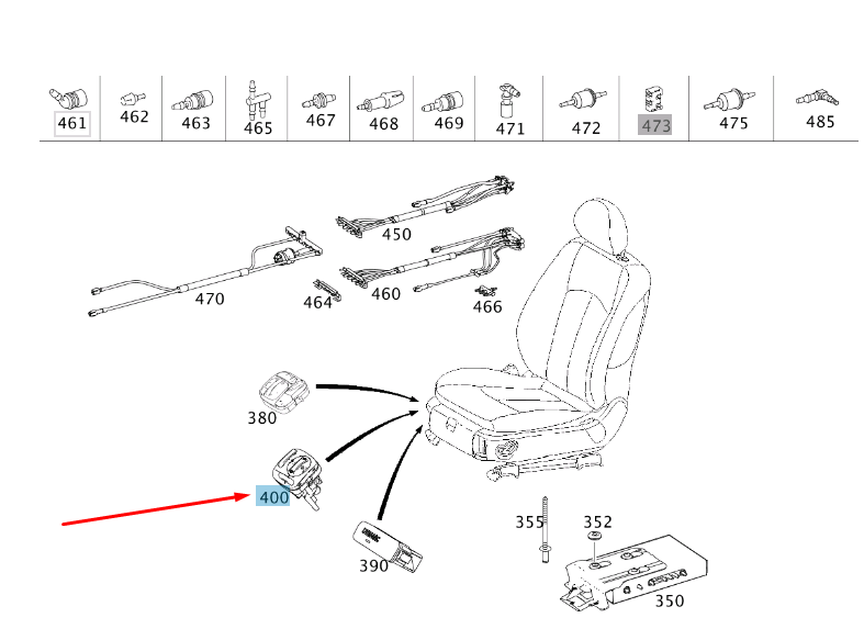 NEW MERCEDES-BENZ E W211 FRONT LEFT SEAT VALVE SWITCH A2118000878 ORIGINAL