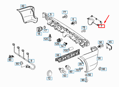 NEW MB VITO W639 REAR BUMPER HITCHING MECHANISM COVER A00088501819999 ORIGINAL