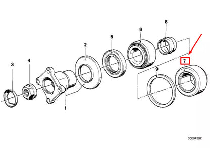 NEW BMW 3 COMPACT E36 TAPERED ROLLER BEARING 1204315 33121204315 ORIGINAL