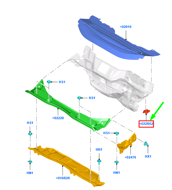 new ford grand c-max mk2 front left water drain tube valve assy 1710274 original