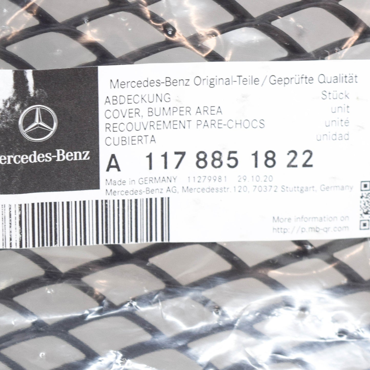 NEW MERCEDES-BENZ CLA C117 FRONT BUMPER RIGHT LOWER GRILLE A1178851822 ORIGINAL