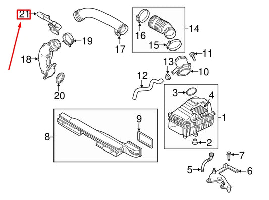 NEW AUDI TT ROADSTER FV PCV BREATHER HOSE 07K103213K ORIGINAL