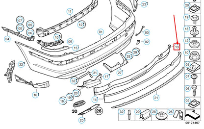 NEW BMW 7 E66 REAR BUMPER SHOCK ABSORBER 51127135581 7135581 ORIGINAL