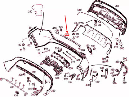 NEW MERCEDES-BENZ GLA X156 REAR BUMPER FOOTPLATE A1568850011 ORIGINAL