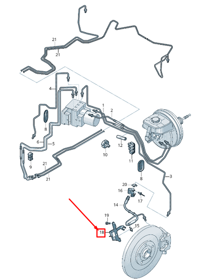 NEW AUDI A8 4N FRONT LEFT BRAKE HOSE RETAINER 4N0611845F ORIGINAL