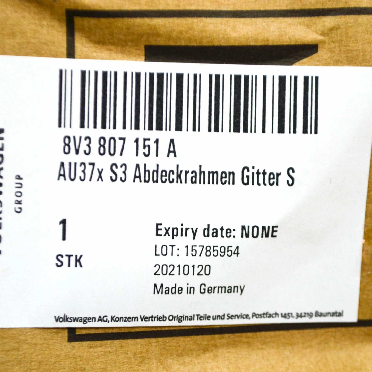 NEW AUDI A3 8V FRONT BUMPER LEFT END CAP 8V3807151A