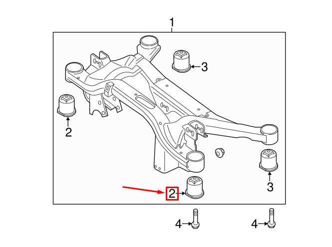 new audi a3 sportback 8v rear cross-member front mount 5q0505145g original