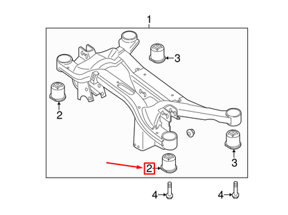 new audi a3 sportback 8v rear cross-member front mount 5q0505145g original