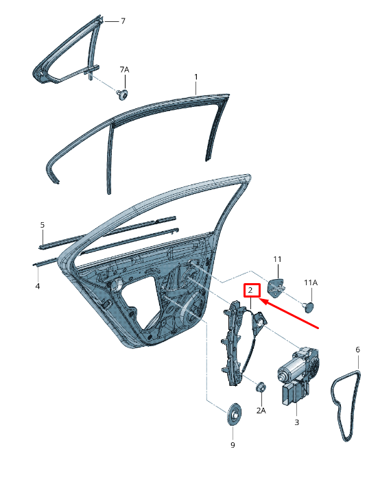 new vw jetta mk6 16 rear right door window regulator 5c6839462b original