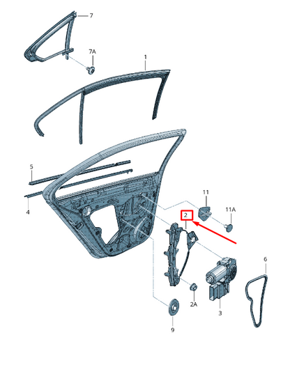 new vw jetta mk6 16 rear right door window regulator 5c6839462b original