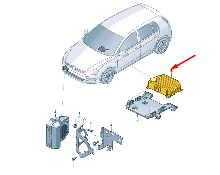 NEW VW GOLF MK7 ENGINE NOISE PRODUCTION CONTROL UNIT 5QE035335M ORIGINAL
