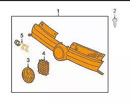 NEW VW GOLF MK6 FRONT RADIATOR GRILLE 5K0853651AKATK ORIGINAL