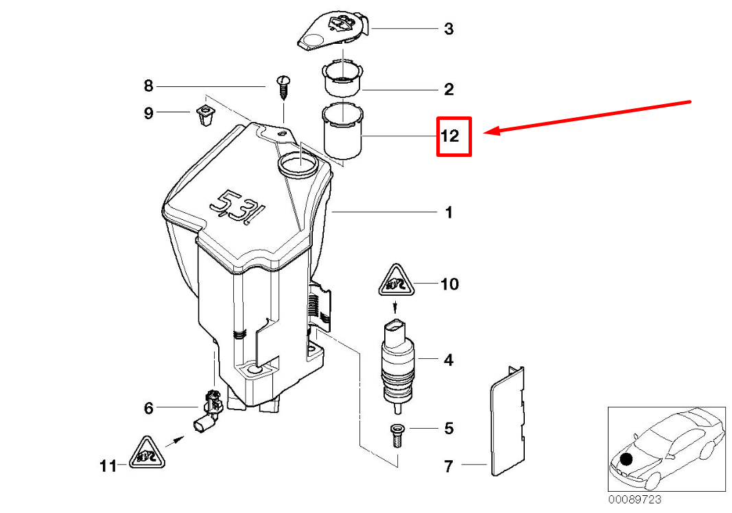 new bmw z4 coupe e86 plastic filler pipe 7031359 61667031359 original